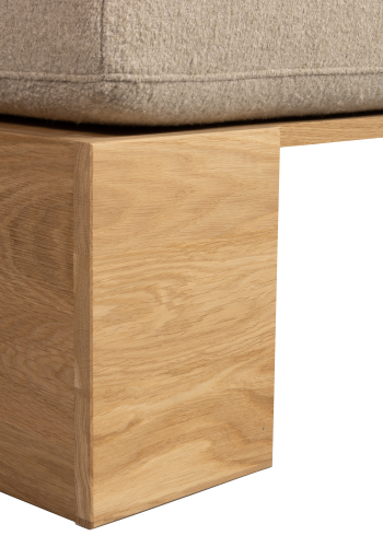 WOOOD EAT UP VÄGGBÄNK NATURLIG EK MED DYNOR BEIGE [fsc]
