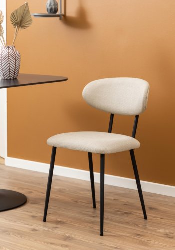 ACT NORDIC Denise Spisestuestol, beige, Stoff