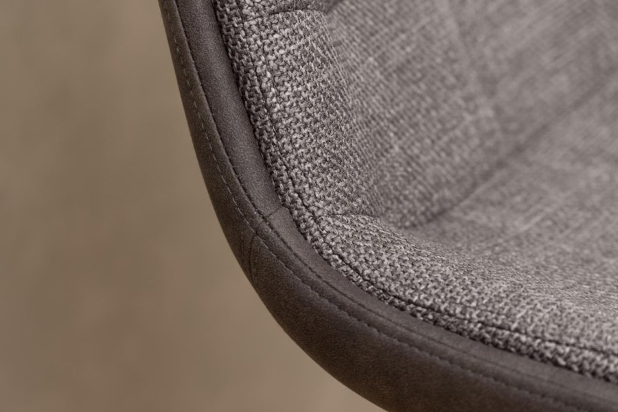 ACT NORDIC Adisa barstol, m. rygln, drejefunktion, gaspatron - grbrun stof og sort stl