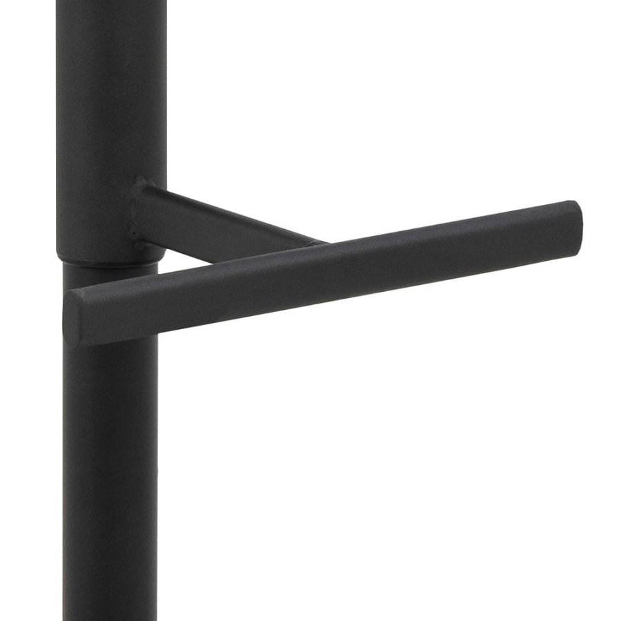 ACT NORDIC Adisa barstol, m. rygln, drejefunktion, gaspatron - grbrun stof og sort stl