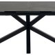 ACT NORDIC Heaven Esstisch, mit 1 Einlegeplatte - schwarze Keramik/Glas und schwarzer Stahl (200/240x100)