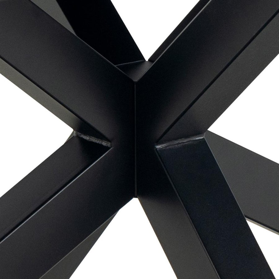 ACT NORDIC Heaven Esstisch, mit 1 Einlegeplatte - schwarze Keramik/Glas und schwarzer Stahl (200/240x100)