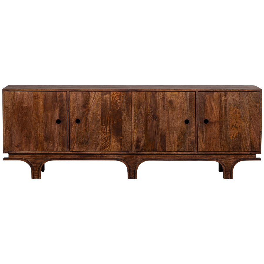 WOOOD STAES SKÄNK MED 4 DÖRRAR I MANGOTRÄ I VALNÖT