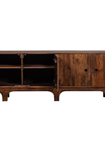 WOOOD STAES SKÄNK MED 4 DÖRRAR I MANGOTRÄ I VALNÖT