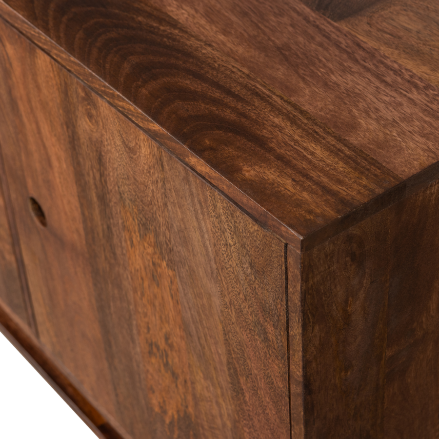 WOOOD STAES SKÄNK MED 4 DÖRRAR I MANGOTRÄ I VALNÖT