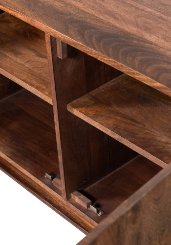 WOOOD STAES SKÄNK MED 4 DÖRRAR I MANGOTRÄ I VALNÖT