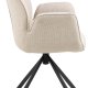 ACT NORDIC Aura spisebordsstol, m. armln og drejefunktion - beige stof og sort stl