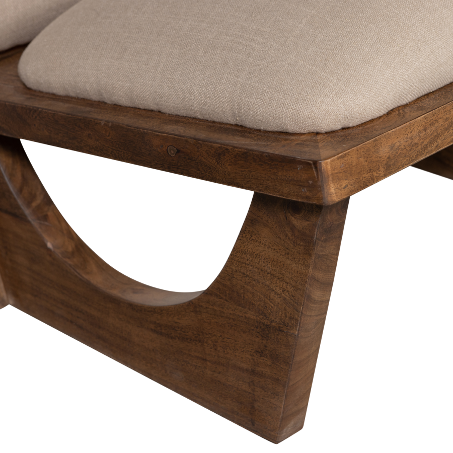 WOOOD OPULENT LNESTOL BOUCLE/TR NATURLIG