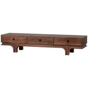 WOOOD Staes TV-bord, m. 3 skuffer - valnddefarvet mangotr (180x45)