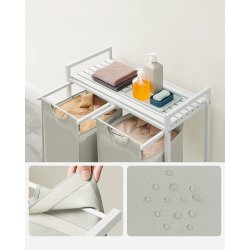 Vasketjskurv, m. 2 udtrkkelige og aftagelige vasketjspose