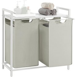 Vasketjskurv, m. 2 udtrkkelige og aftagelige vasketjspose