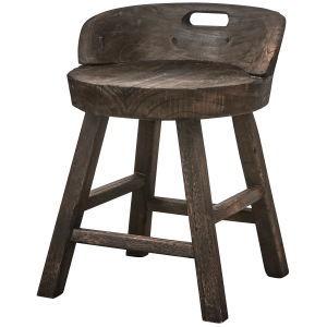 WOOOD ROSALIE DEKORATIV STOL/STOL I TRE MRK BRUN