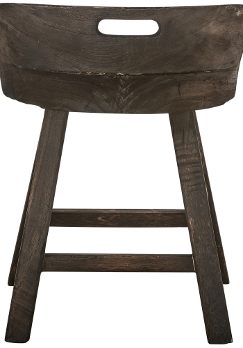 WOOOD ROSALIE DEKORATIV STOL/STOL I TRE MRK BRUN