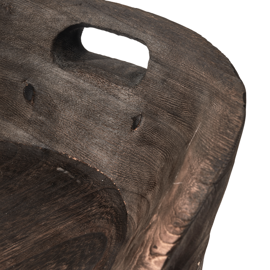 WOOOD ROSALIE DEKORATIV STOL/STOL I TRE MRK BRUN