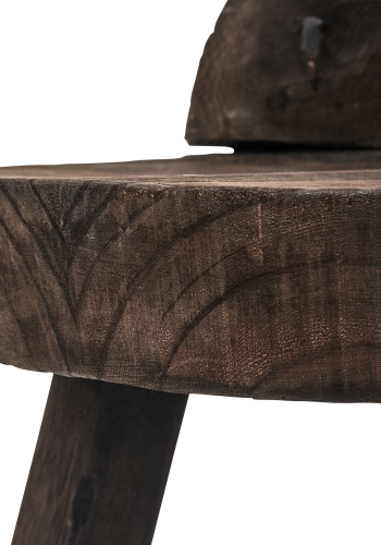 WOOOD ROSALIE DEKORATIV STOL/STOL I TRE MRK BRUN
