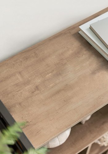 VASAGLE bokhylle, m. 2 drer og 4 hyller - natursponplater og sort stl