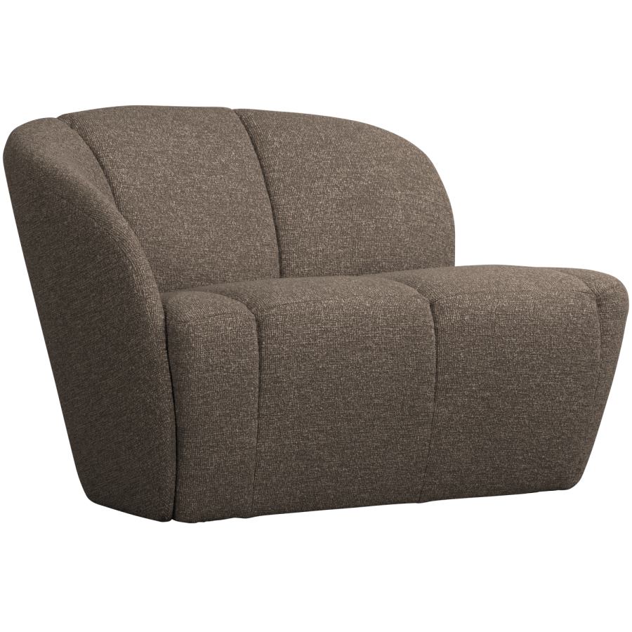 WOOOD Mojo 2-sits bnkelement, vnster - brun melange boucl