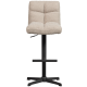 WOOOD Vinny barstol, m. rygln, drejefunktion, fodsttte - sand boucl og sort metal