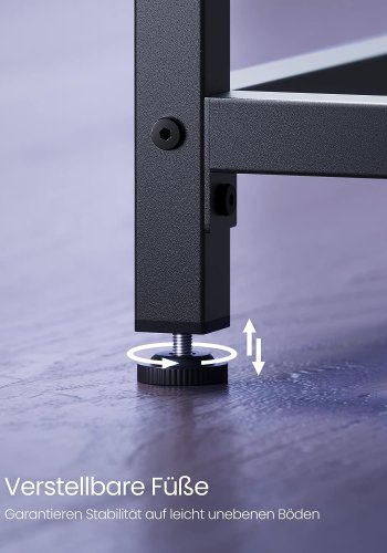 VASAGLE Skrivbord, litet datorskrivbord, kontorsskrivbord, för studier, sovrum, 60 x 120 x 75 cm, industriell design, metallram, svart, LWD039B56