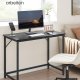VASAGLE Skrivbord, litet datorskrivbord, kontorsskrivbord, för arbetsrum, sovrum, 50 x 100 x 75 cm, industridesign, metallram, svart, LWD041B56