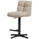 WOOOD Vinny barstol, m. rygln, drejefunktion, fodsttte - sand boucl og sort metal
