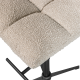 WOOOD Vinny barstol, m. rygln, drejefunktion, fodsttte - sand boucl og sort metal