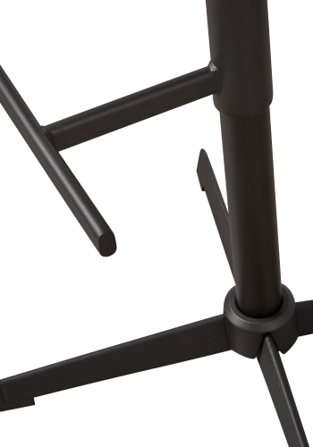 WOOOD Vinny barstol, m. rygln, drejefunktion, fodsttte - sand boucl og sort metal