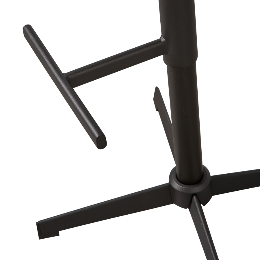 WOOOD Vinny barstol, m. rygln, drejefunktion, fodsttte - sand boucl og sort metal