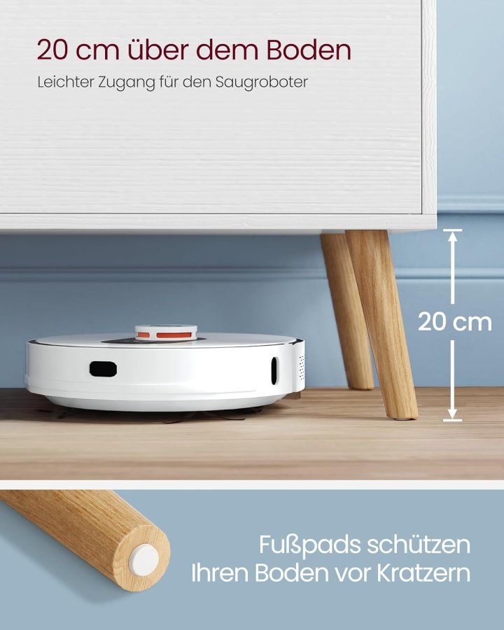 VASAGLE TV-skp TV-skp för TV upp till 55 tum 120 cm lng TV-bänk för vardagsrummet Industriell design Vit LTV120T46