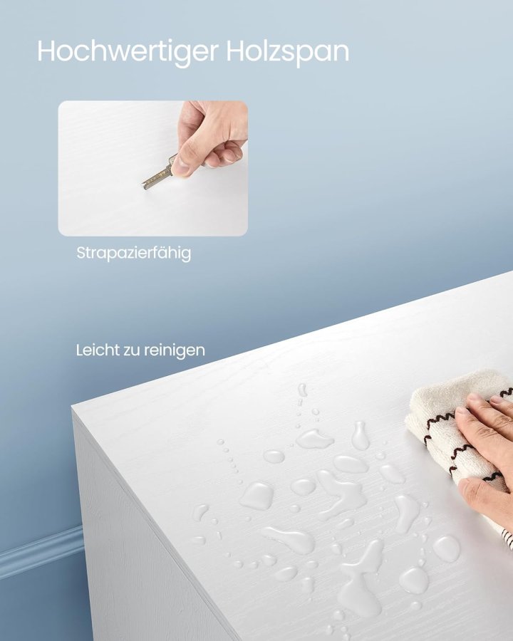 VASAGLE TV-skp TV-skp för TV upp till 55 tum 120 cm lng TV-bänk för vardagsrummet Industriell design Vit LTV120T46