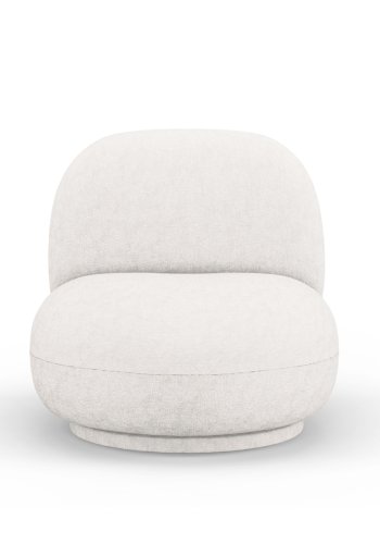 MICADONI Chuck svingstol, 1 sete - beige chenille og sort plast