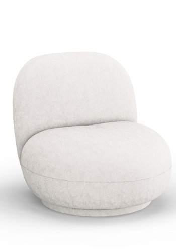 MICADONI Chuck svingstol, 1 sete - beige chenille og sort plast