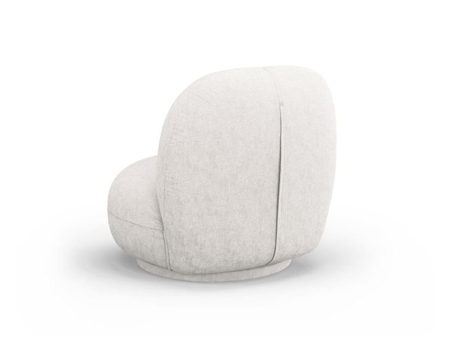 MICADONI Chuck svingstol, 1 sete - beige chenille og sort plast