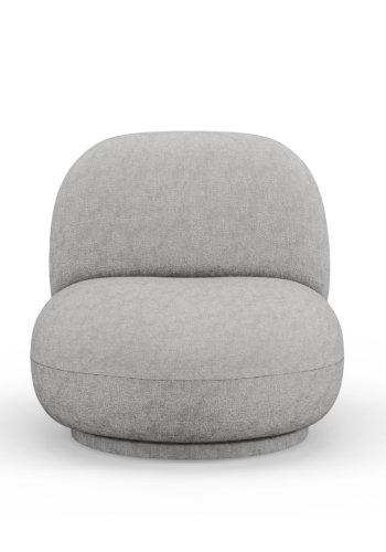 MICADONI Chuck svingstol, 1 sete - slv chenille og sort plast