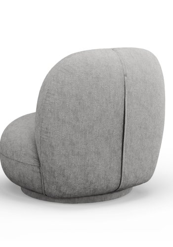 MICADONI Chuck svingstol, 1 sete - slv chenille og sort plast