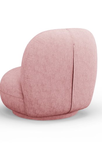 MICADONI Chuck svingstol, 1 sete - rosa chenille og sort plast