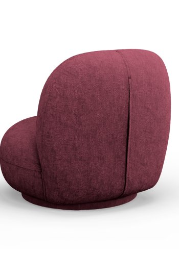 MICADONI Chuck svingstol, 1 sete - rd chenille og sort plast