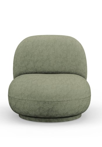 MICADONI Chuck svingstol, 1 sete - grnn chenille og sort plast