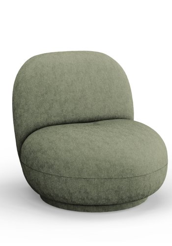 MICADONI Chuck svingstol, 1 sete - grnn chenille og sort plast