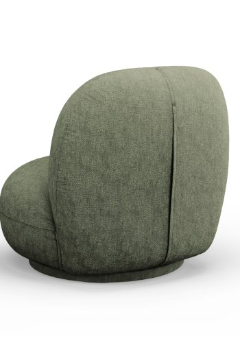 MICADONI Chuck svingstol, 1 sete - grnn chenille og sort plast