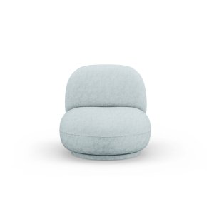 MICADONI Chuck snurrstol, 1 sits - bl chenille och svart plast