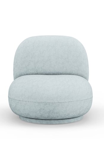 MICADONI Chuck svingstol, 1 sete - bl chenille og sort plast