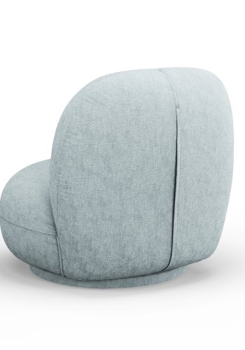 MICADONI Chuck svingstol, 1 sete - bl chenille og sort plast