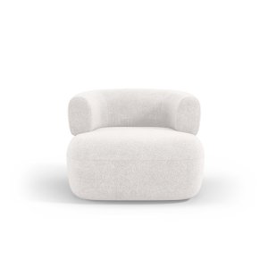 MICADONI Jenny ftlj, m armstd, 1 sits - vit boucl och svart plast