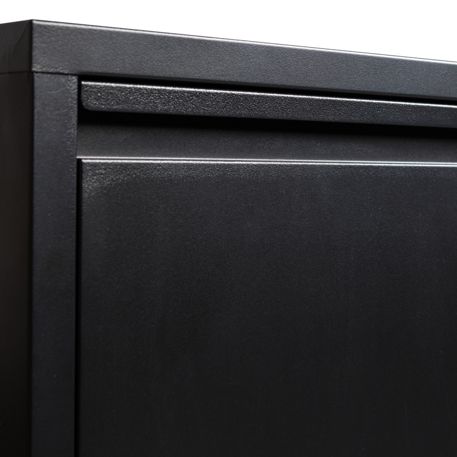 WOOOD Sabine skoskab, m. 3 rum - sort metal