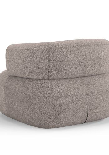 MICADONI Jenny lenestol, m armlener, 1 sete - brun boucl og sort plast