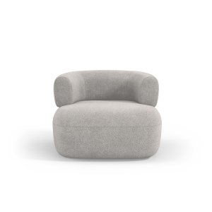 MICADONI Jenny ftlj, m armstd, 1 sits - gr boucl och svart plast