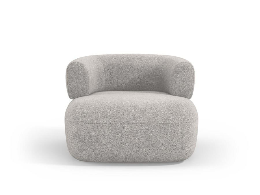 MICADONI Jenny lenestol, m armlener, 1 sete - gr boucl og sort plast