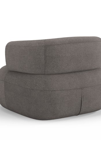 MICADONI Jenny lenestol, m armlener, 1 sete - gr boucl og sort plast