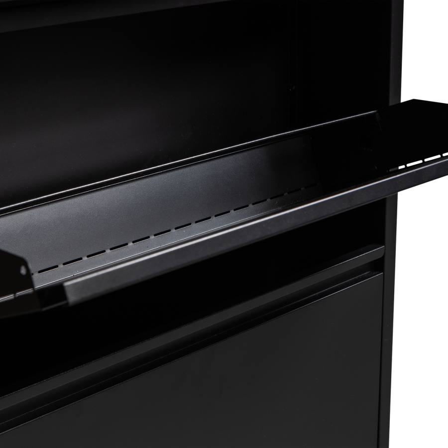 WOOOD Sabine skoskab, m. 3 rum - sort metal